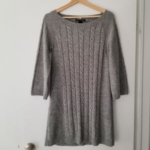 Grey wool blend sweater dress size small